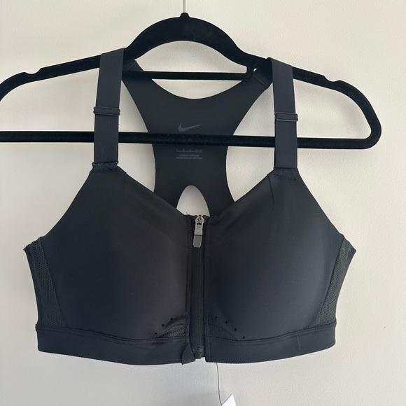 NWT Nike Alpha Bra High Support Black Size L (A-B cup size) - Picture 2 of 10